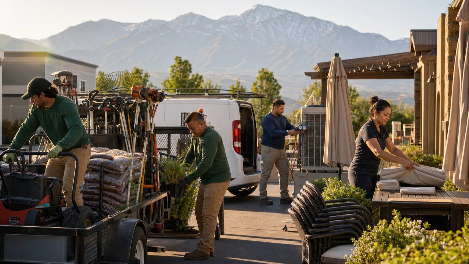 Utah seasonal service teams preparing equipment for summer