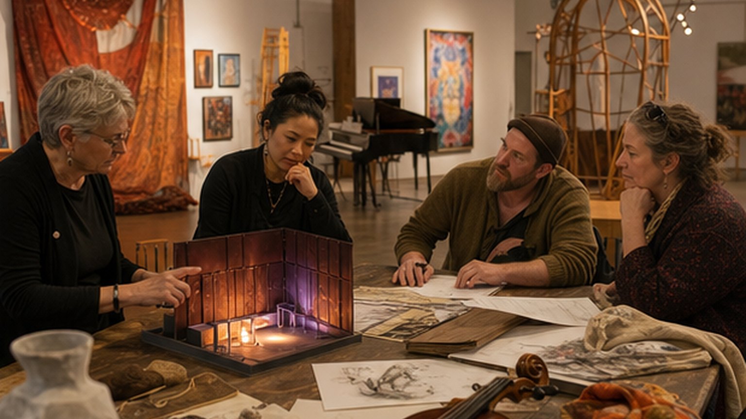 Custom editorial scene for Arts Council Board Meeting: October 2026 at Art Barn