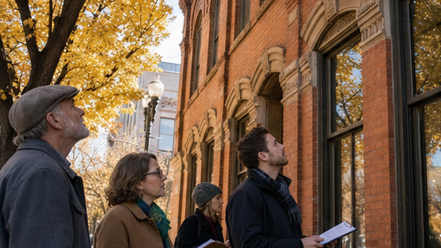 Custom editorial scene for Historic Landmark Commission at City Hall