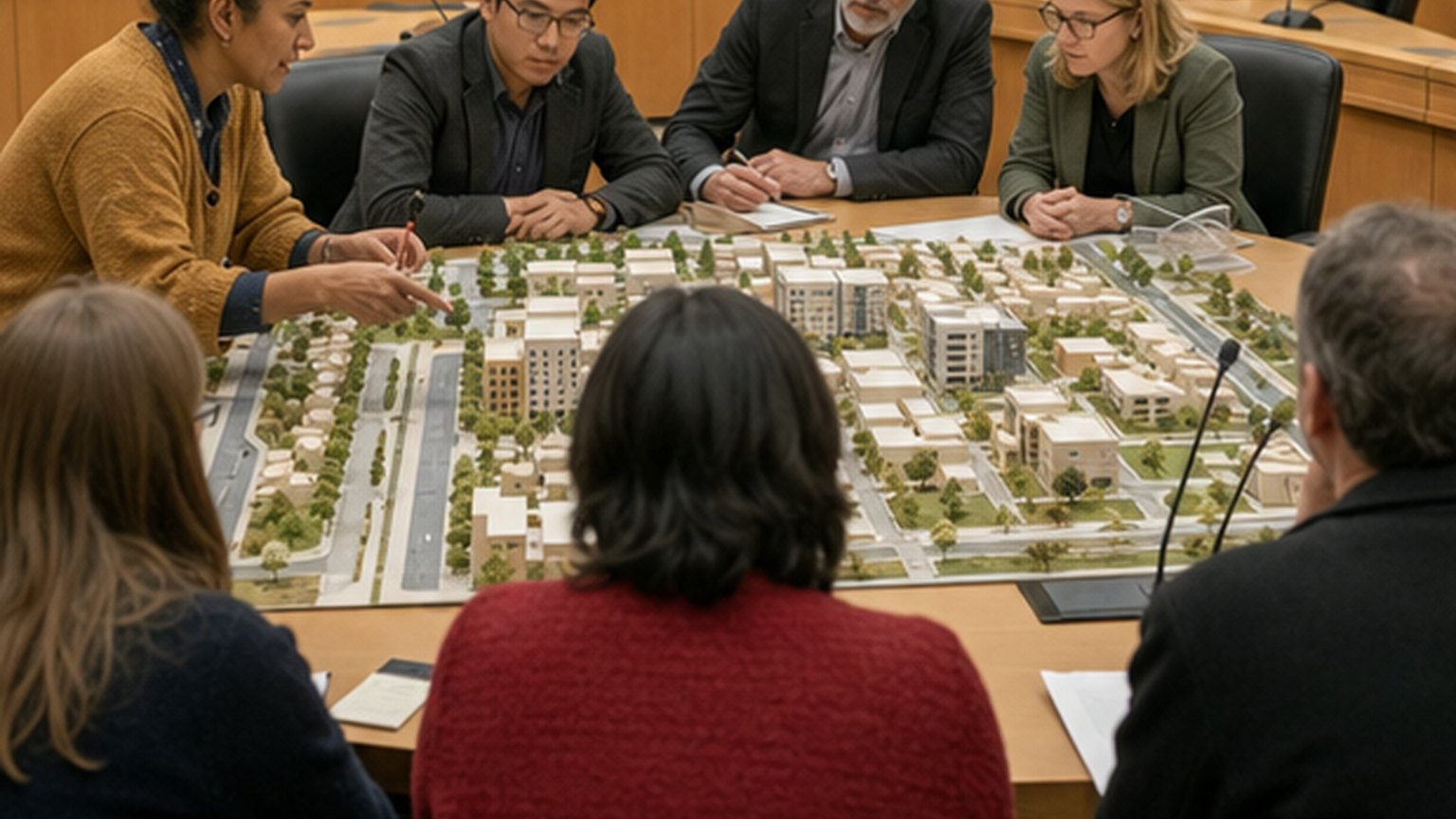 Custom editorial scene for C.R.A. & City Council Meeting at City & County Building/Online
