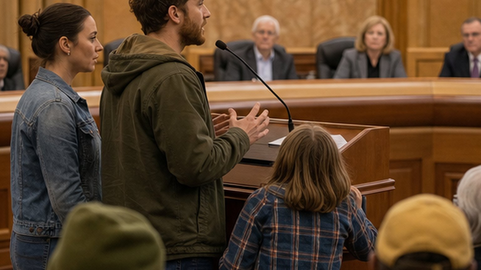 Custom editorial scene for City Council Meeting at City & County Building/Online