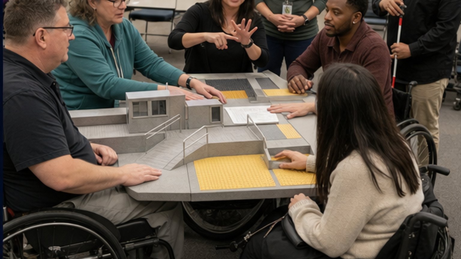 Custom editorial scene for Accessibility and Disability Commission Meeting: September 2026 at Salt Lake City & County Building, Room 335
