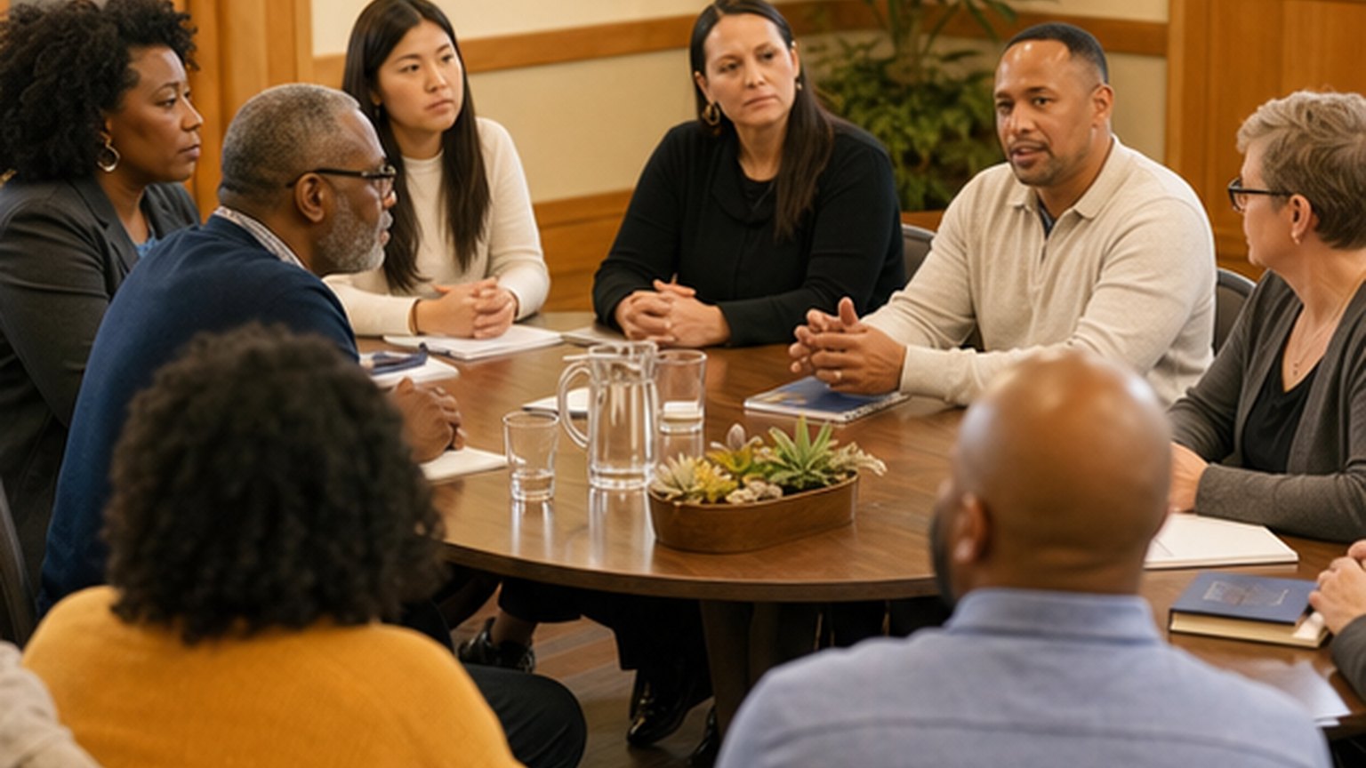 Custom editorial scene for Racial Equity in Policing Commission Meeting: September 2026 at Salt Lake City & County Building, Room 335