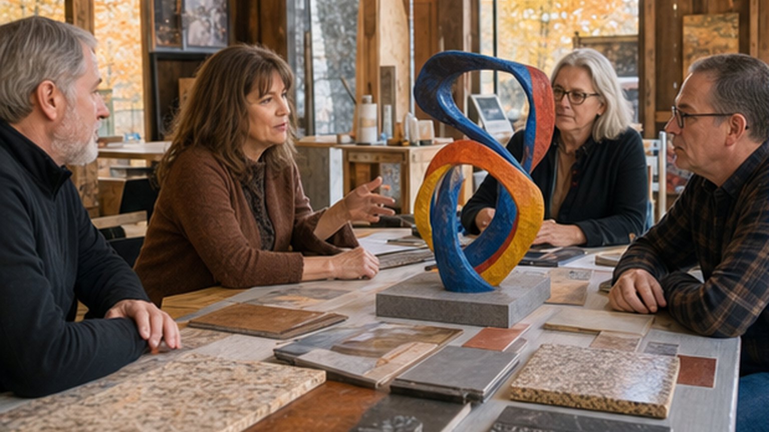 Custom editorial scene for Art Design Board Meeting: October 2026 at Salt Lake City Art Barn