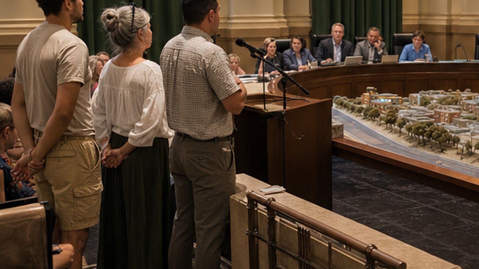 Custom editorial scene for C.R.A. & City Council Meeting at City & County Building/Online